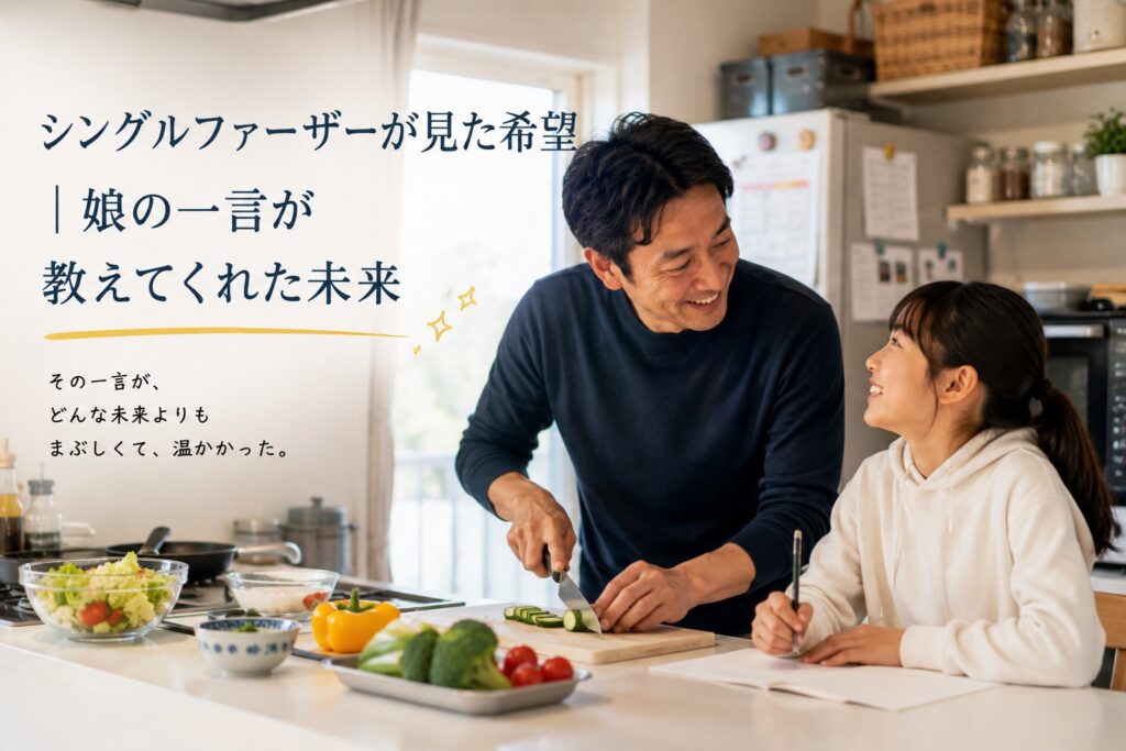 リビングで語らう親子