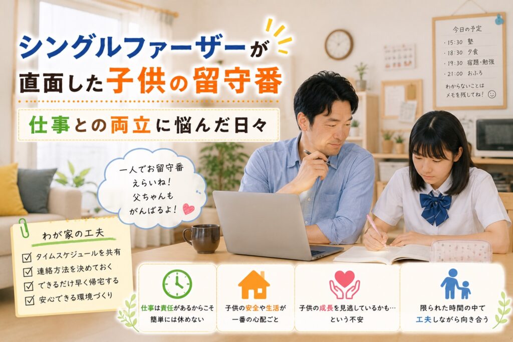 娘と相談する父親
