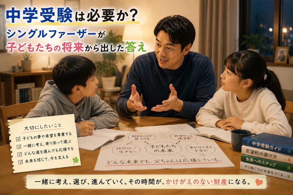 子供たちの将来を熱く語る父親