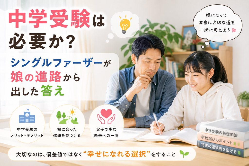 娘の勉強を見る父親